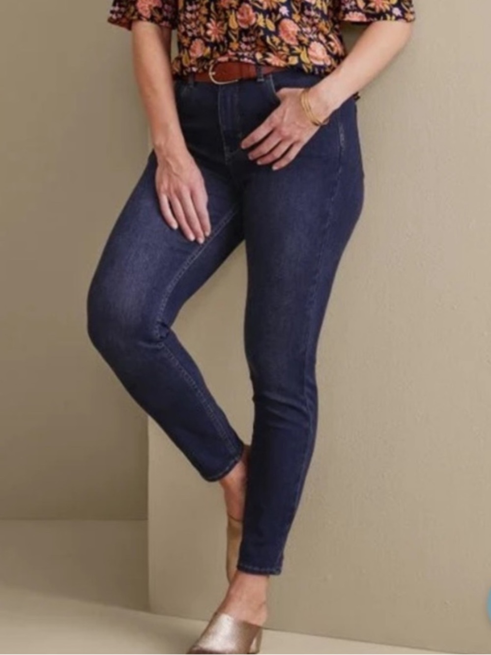 Soft Surroundings Skinny High Rise Cropped Jeans, Size 16